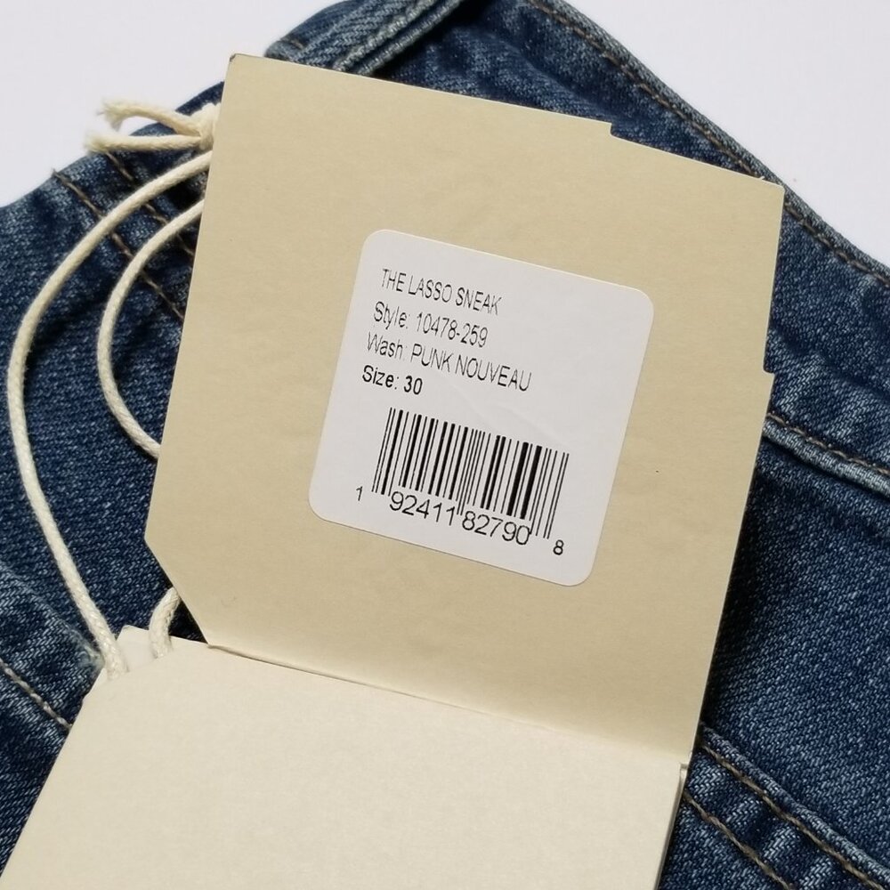 NWT Mother The Lasso Sneak High Rise Wide Leg Jeans, Punk Nouveau Size 30 $278 - Picture 15 of 16